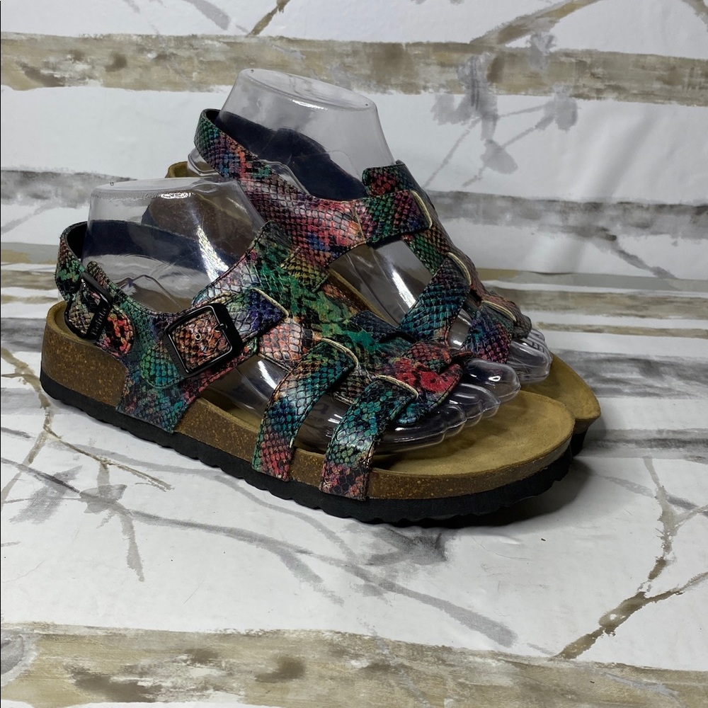 Birkis by Birkenstock Strappy Colorful Snakeskin
